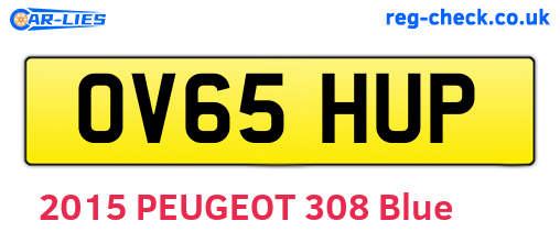OV65HUP are the vehicle registration plates.