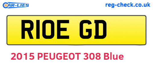 R10EGD are the vehicle registration plates.