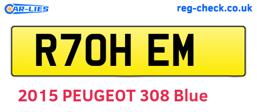 R70HEM are the vehicle registration plates.