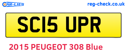SC15UPR are the vehicle registration plates.