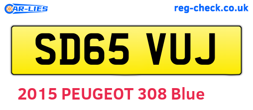 SD65VUJ are the vehicle registration plates.