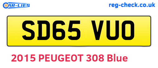 SD65VUO are the vehicle registration plates.