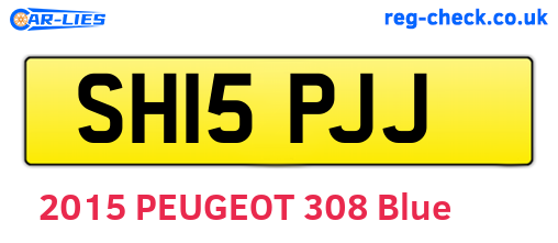 SH15PJJ are the vehicle registration plates.