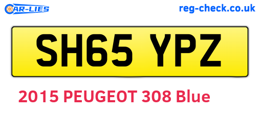 SH65YPZ are the vehicle registration plates.