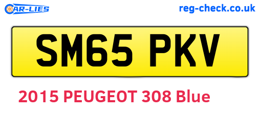 SM65PKV are the vehicle registration plates.