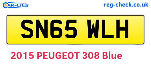 SN65WLH are the vehicle registration plates.