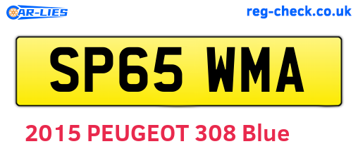 SP65WMA are the vehicle registration plates.