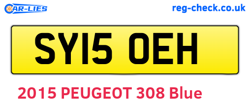SY15OEH are the vehicle registration plates.