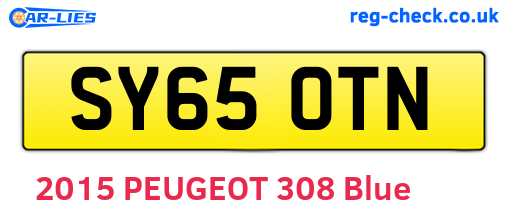 SY65OTN are the vehicle registration plates.