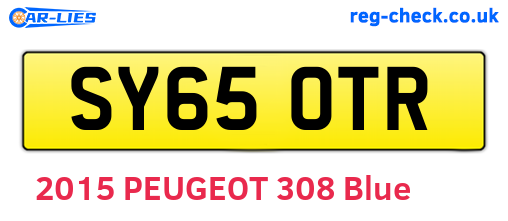SY65OTR are the vehicle registration plates.