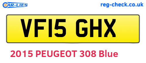 VF15GHX are the vehicle registration plates.
