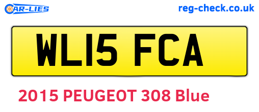 WL15FCA are the vehicle registration plates.