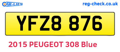 YFZ8876 are the vehicle registration plates.
