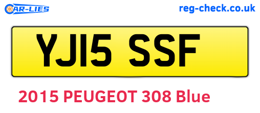 YJ15SSF are the vehicle registration plates.