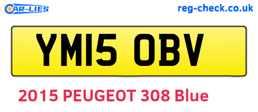 YM15OBV are the vehicle registration plates.