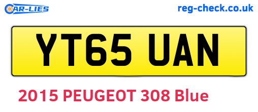 YT65UAN are the vehicle registration plates.