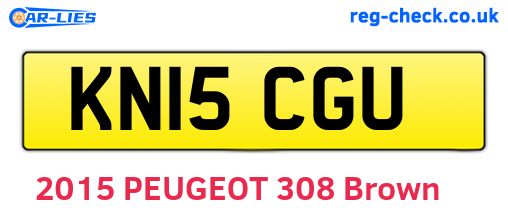 KN15CGU are the vehicle registration plates.