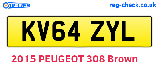 KV64ZYL are the vehicle registration plates.