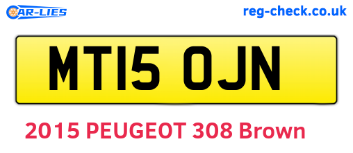 MT15OJN are the vehicle registration plates.