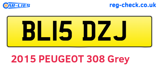 BL15DZJ are the vehicle registration plates.