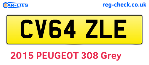CV64ZLE are the vehicle registration plates.