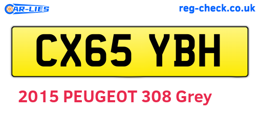 CX65YBH are the vehicle registration plates.