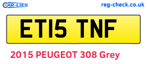 ET15TNF are the vehicle registration plates.