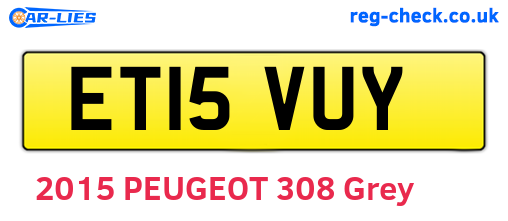 ET15VUY are the vehicle registration plates.