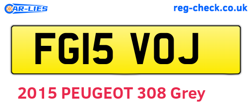 FG15VOJ are the vehicle registration plates.