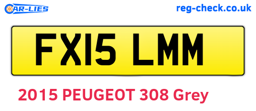 FX15LMM are the vehicle registration plates.