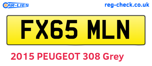 FX65MLN are the vehicle registration plates.