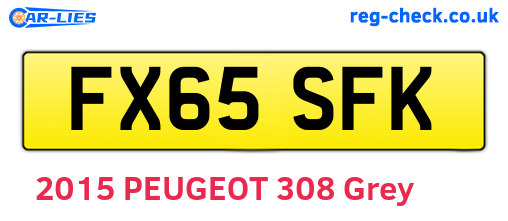 FX65SFK are the vehicle registration plates.