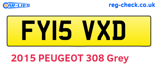 FY15VXD are the vehicle registration plates.