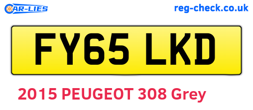 FY65LKD are the vehicle registration plates.