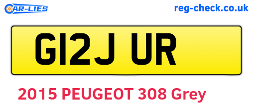 G12JUR are the vehicle registration plates.