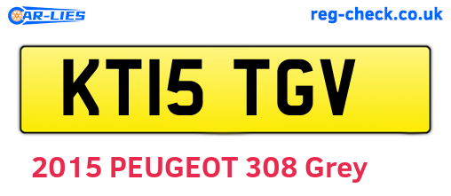 KT15TGV are the vehicle registration plates.