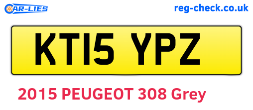 KT15YPZ are the vehicle registration plates.