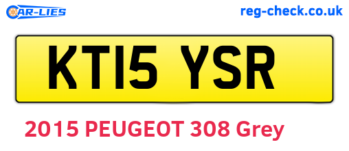 KT15YSR are the vehicle registration plates.