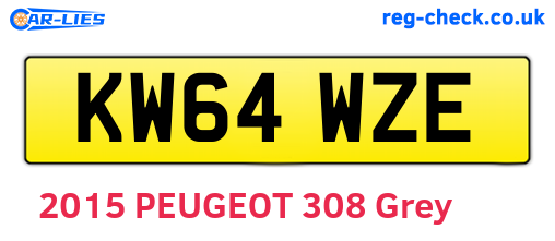 KW64WZE are the vehicle registration plates.