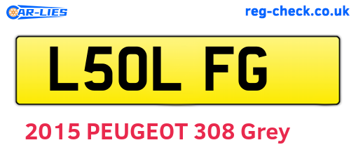 L50LFG are the vehicle registration plates.