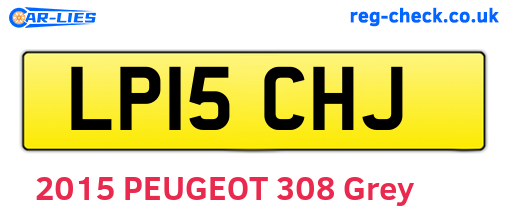 LP15CHJ are the vehicle registration plates.