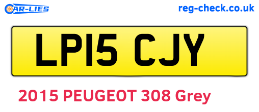 LP15CJY are the vehicle registration plates.