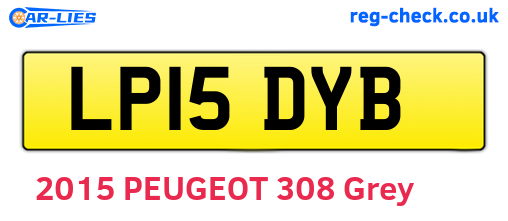 LP15DYB are the vehicle registration plates.