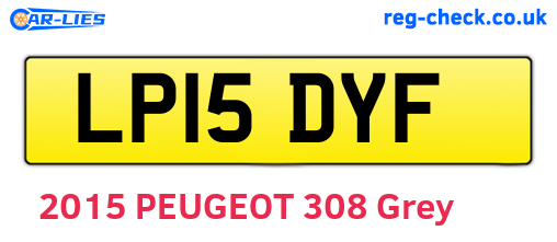 LP15DYF are the vehicle registration plates.