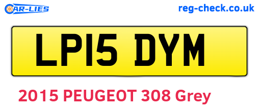 LP15DYM are the vehicle registration plates.