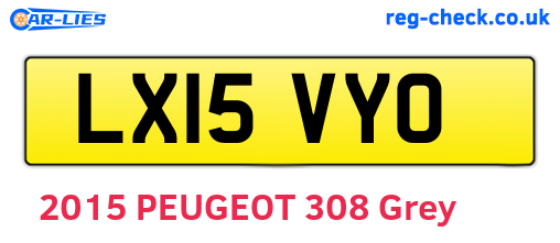 LX15VYO are the vehicle registration plates.