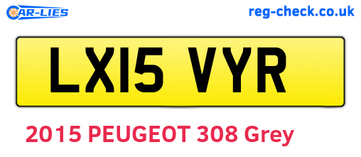 LX15VYR are the vehicle registration plates.