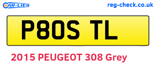 P80STL are the vehicle registration plates.