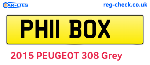 PH11BOX are the vehicle registration plates.