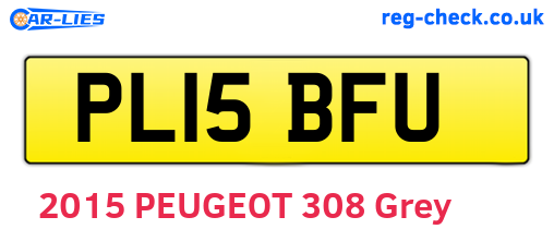 PL15BFU are the vehicle registration plates.